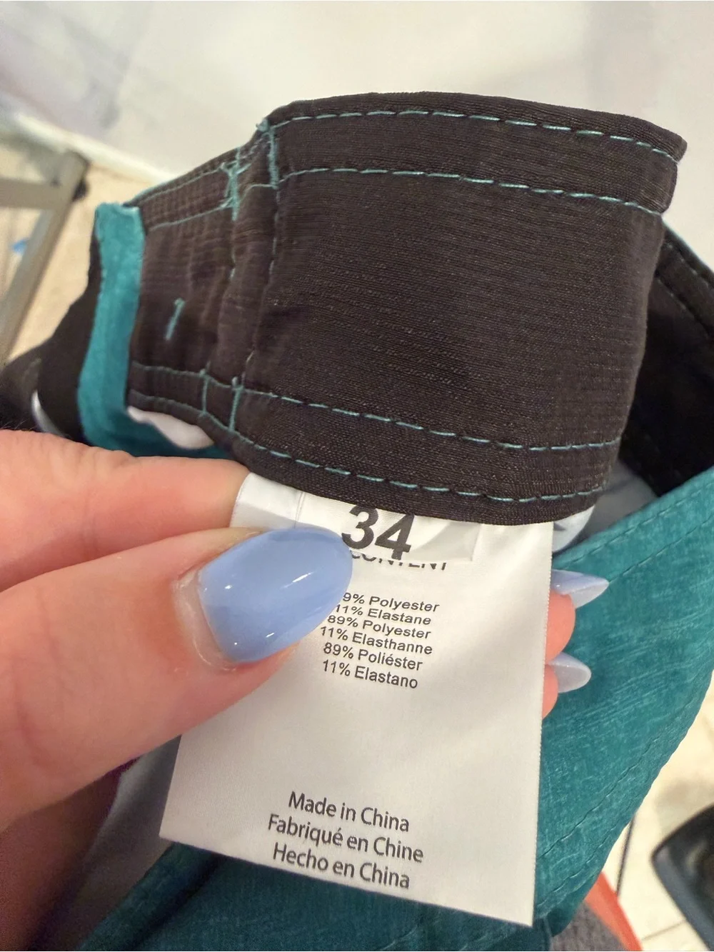 Men's O’Neill Teal & Charcoal Striped Swim Trunks